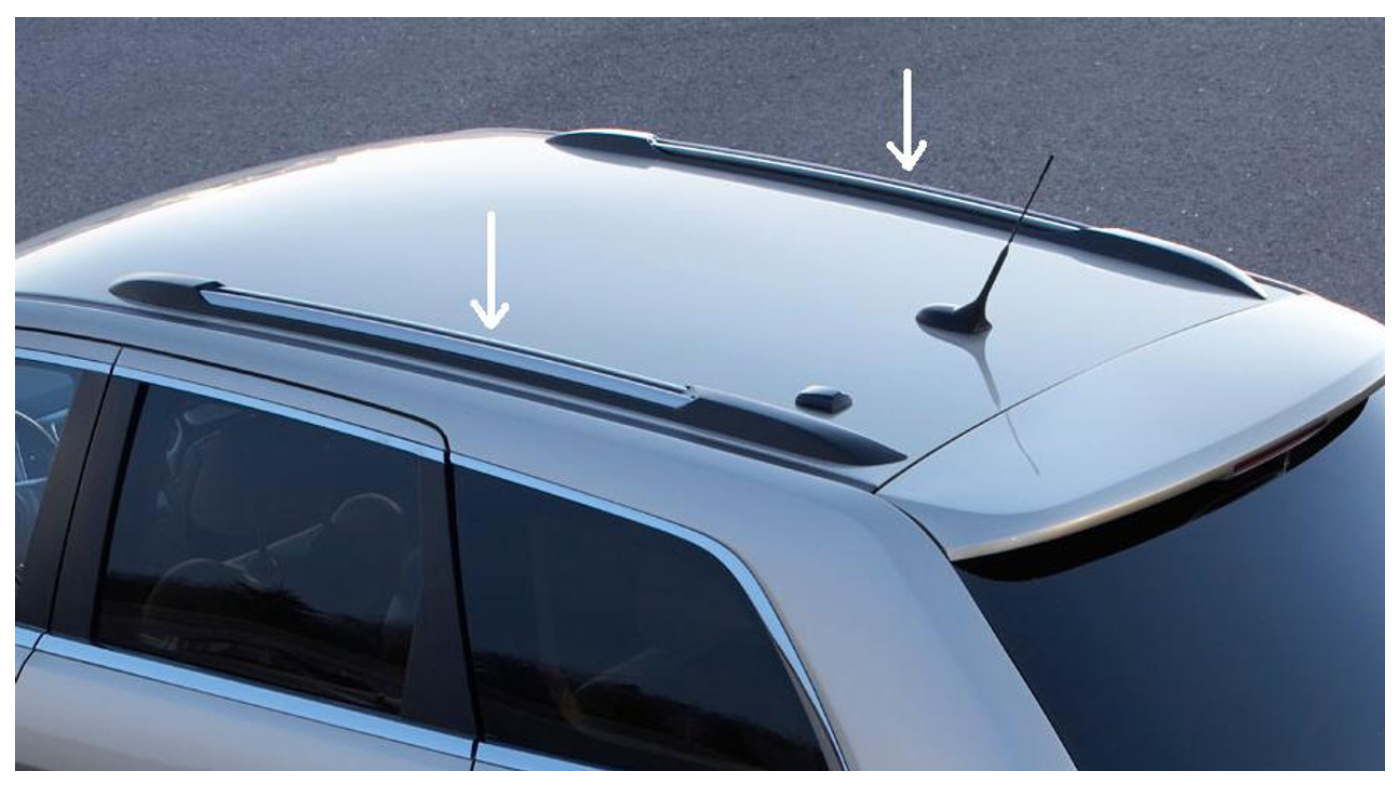 Mopar Chrome Roof Side Rails for 2011-2021 Grand Cherokee WK2 Mopar Chrome Roof Side Rails for 2011-2021 Grand Cherokee WK2